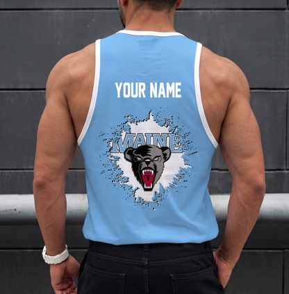 VIRAL EDITION - NEW CUSTOMIZED NCAA MFF09 MBB MAINE BLACK BEARS UNISEX TANK TOP
