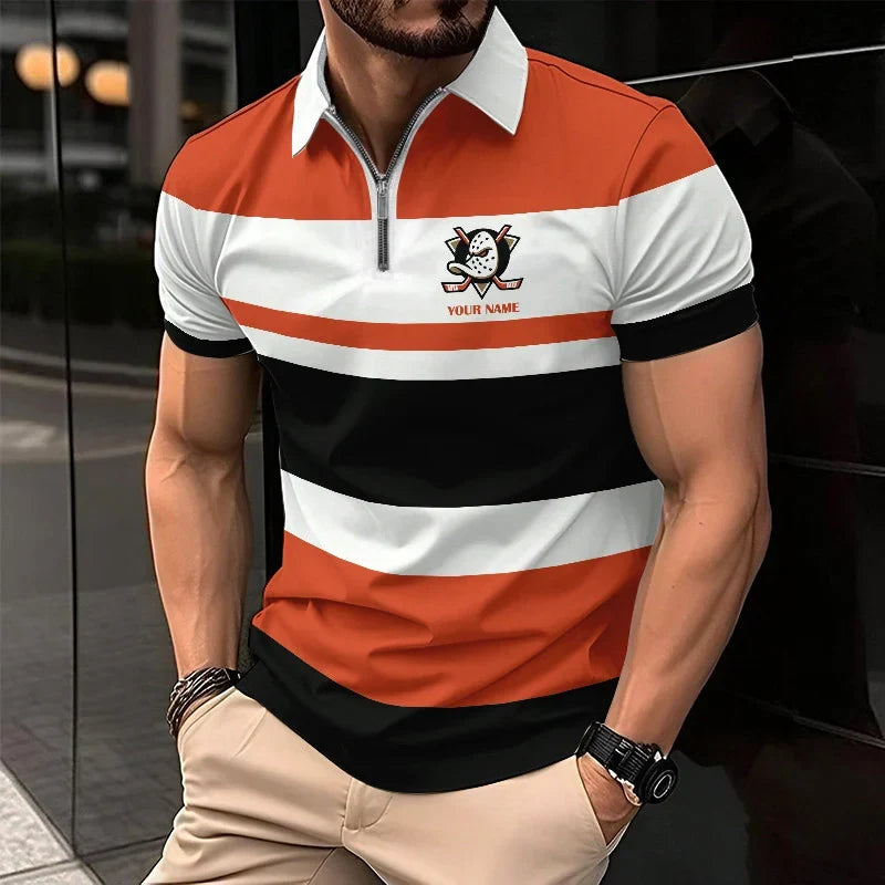 EXCLUSIVE EDITION - NEW CUSTOMIZED NHL09 AHD ANAHEIM DUCKS POLO SHIRT, ZIP POLO SHIRT & T-SHIRTS