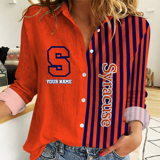 VIRAL EDITION - NEW CUSTOMIZED NCAA CFH09 SYO SYRACUSE ORANGE WOMEN CASUAL SHIRT FOR FAN