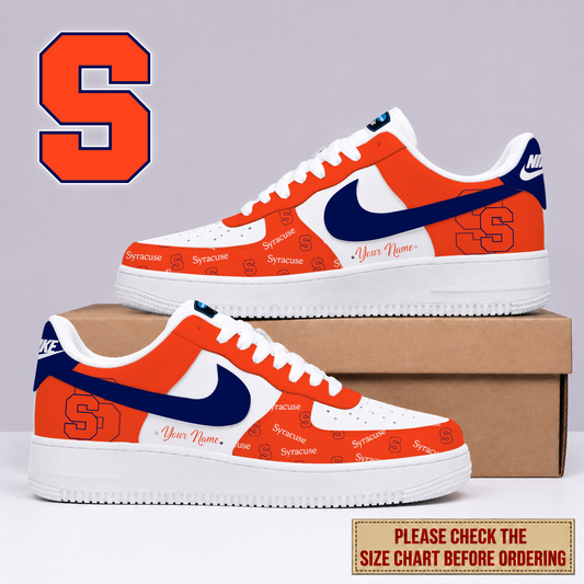 FINAL SALE - NEW CUSTOMIZED NCAA CFH09 SYO SYRACUSE ORANGE AF1 SHOES