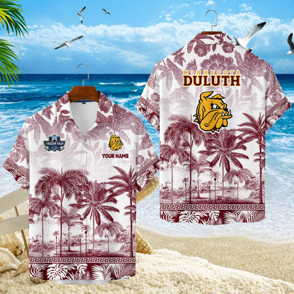 FINAL SALE - NEW CUSTOMIZED MFF10 MDB MINNESOTA DULUTH BULLDOGS UNISEX HAWAIIAN SHIRT