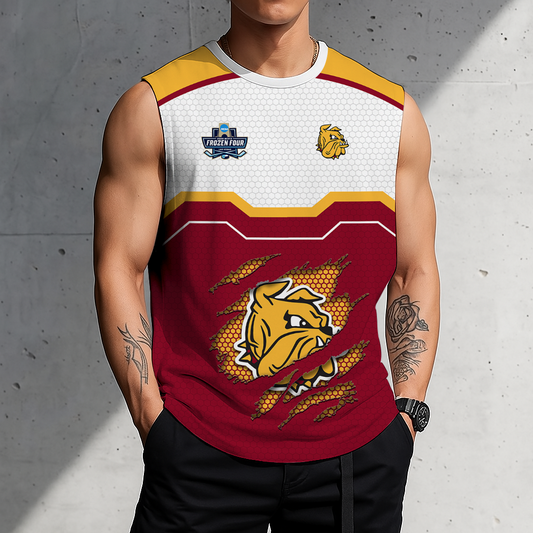 FLASH SALE - NEW CUSTOMIZED NCAA MFF10 MDB MINNESOTA DULUTH BULLDOGS MEN'S GYM SHIRT