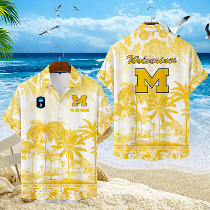 SPECIAL EDITION - NEW CUSTOMIZED CFH10 MIW MICHIGAN WOLVERINES UNISEX HAWAIIAN SHIRT