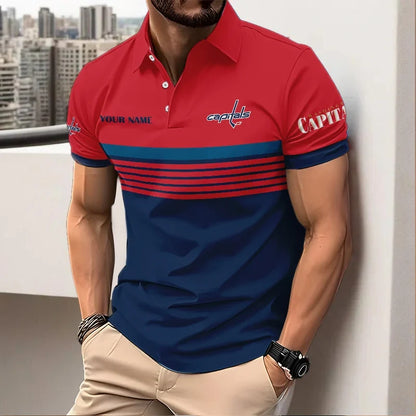 HOT DEAL - NEW CUSTOMIZED NHL10 WCP WASHINGTON CAPITALS POLO SHIRT, ZIP POLO SHIRT & T-SHIRTS