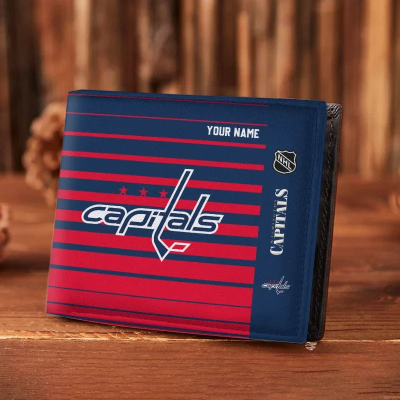 LIMITED EDITION - NEW CUSTOMIZED NHL10 WCP WASHINGTON CAPITALS LEATHER WALLET