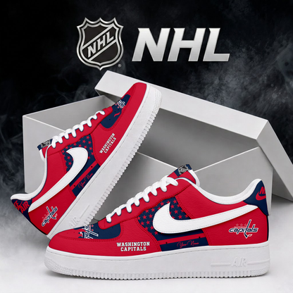 LIMITED EDITION - NEW CUSTOMIZED NHL10 WCP WASHINGTON CAPITALS AF1 SHOES