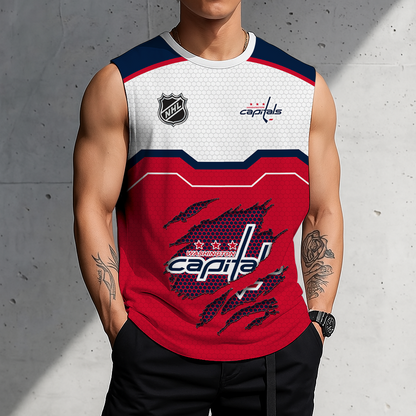 LIMITED EDITION - NEW CUSTOMIZED NHL10 WCP WASHINGTON CAPITALS MEN'S GYM SHIRT