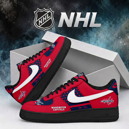 LIMITED EDITION - NEW CUSTOMIZED NHL10 WCP WASHINGTON CAPITALS AF1 SHOES