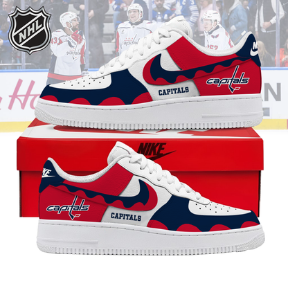 LIMITED EDITION - NEW CUSTOMIZED NHL10 WCP WASHINGTON CAPITALS AF1 SHOES