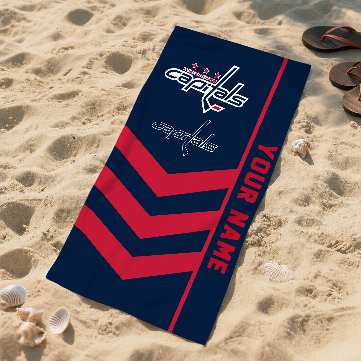 VIRAL EDITION - NEW CUSTOMIZED NHL10 WCP WASHINGTON CAPITALS BEACH TOWEL