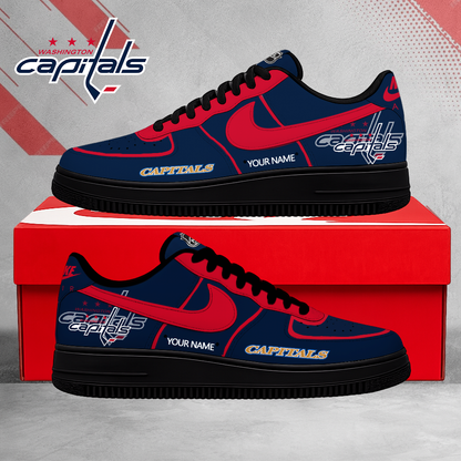 FLASH SALE - NEW CUSTOMIZED NHL10 WCP WASHINGTON CAPITALS AF1 SHOES