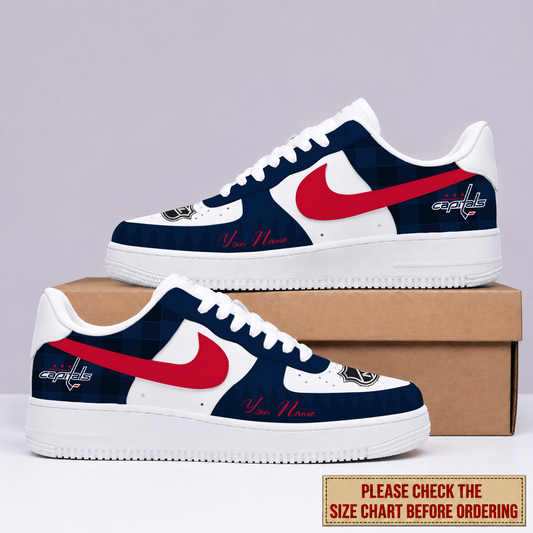 LIMITED EDITION - NEW CUSTOMIZED NHL10 WCP WASHINGTON CAPITALS AF1 SHOES