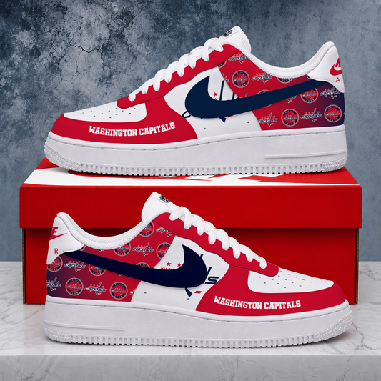FINAL SALE - NEW CUSTOMIZED NHL10 WCP WASHINGTON CAPITALS AF1 SHOES