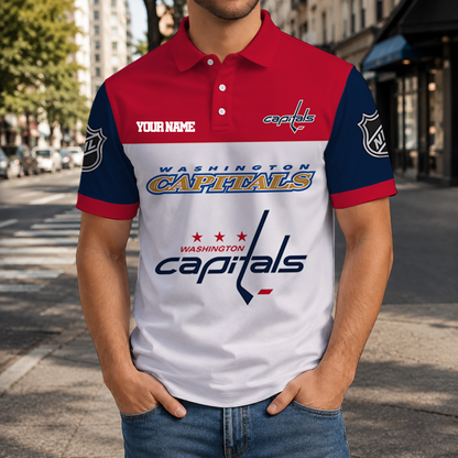 LIMITED EDITION - NEW CUSTOMIZED NHL10 WCP WASHINGTON CAPITALS T-SHIRT, POLO SHIRT, ZIP POLO SHIRT, SWEATSHIRT, HOODIE & ZIP HOODIE
