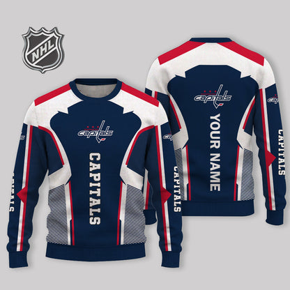 FINAL SALE - NEW CUSTOMIZED NHL10 WCP WASHINGTON CAPITALS UGLY SWEATER