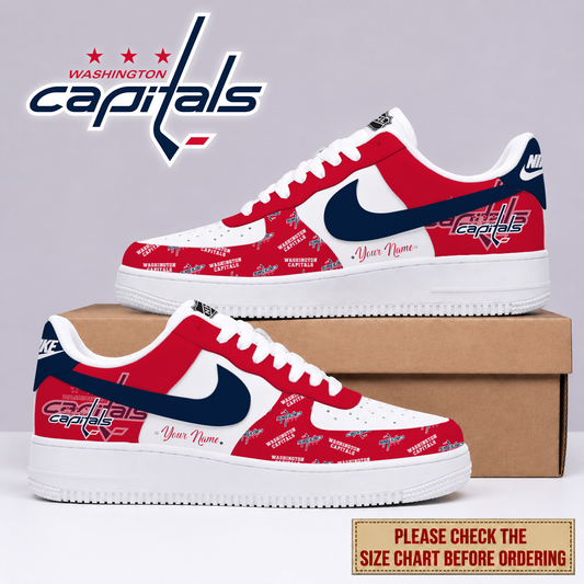 FINAL SALE - NEW CUSTOMIZED NHL10 WCP WASHINGTON CAPITALS AF1 SHOES