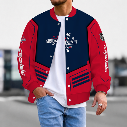 LIMITED EDITION - NEW CUSTOMIZED NHL10 WCP WASHINGTON CAPITALS SATIN VARSITY JACKET & BASEBALL JACKET