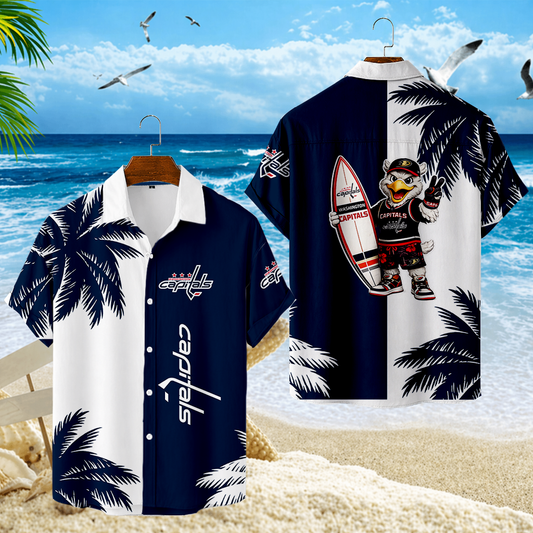 LIMITED EDITION - NEW CUSTOMIZED NHL10 WCP WASHINGTON CAPITALS UNISEX HAWAIIAN SHIRT