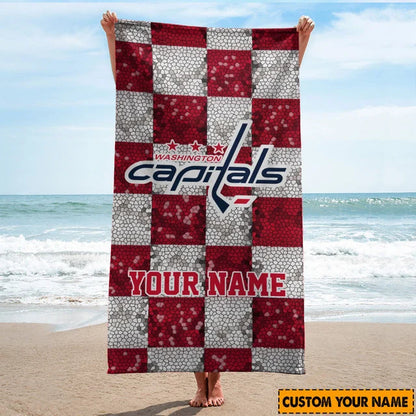 LIMITED EDITION - NEW CUSTOMIZED NHL10 WCP WASHINGTON CAPITALS BEACH TOWEL FOR FAN
