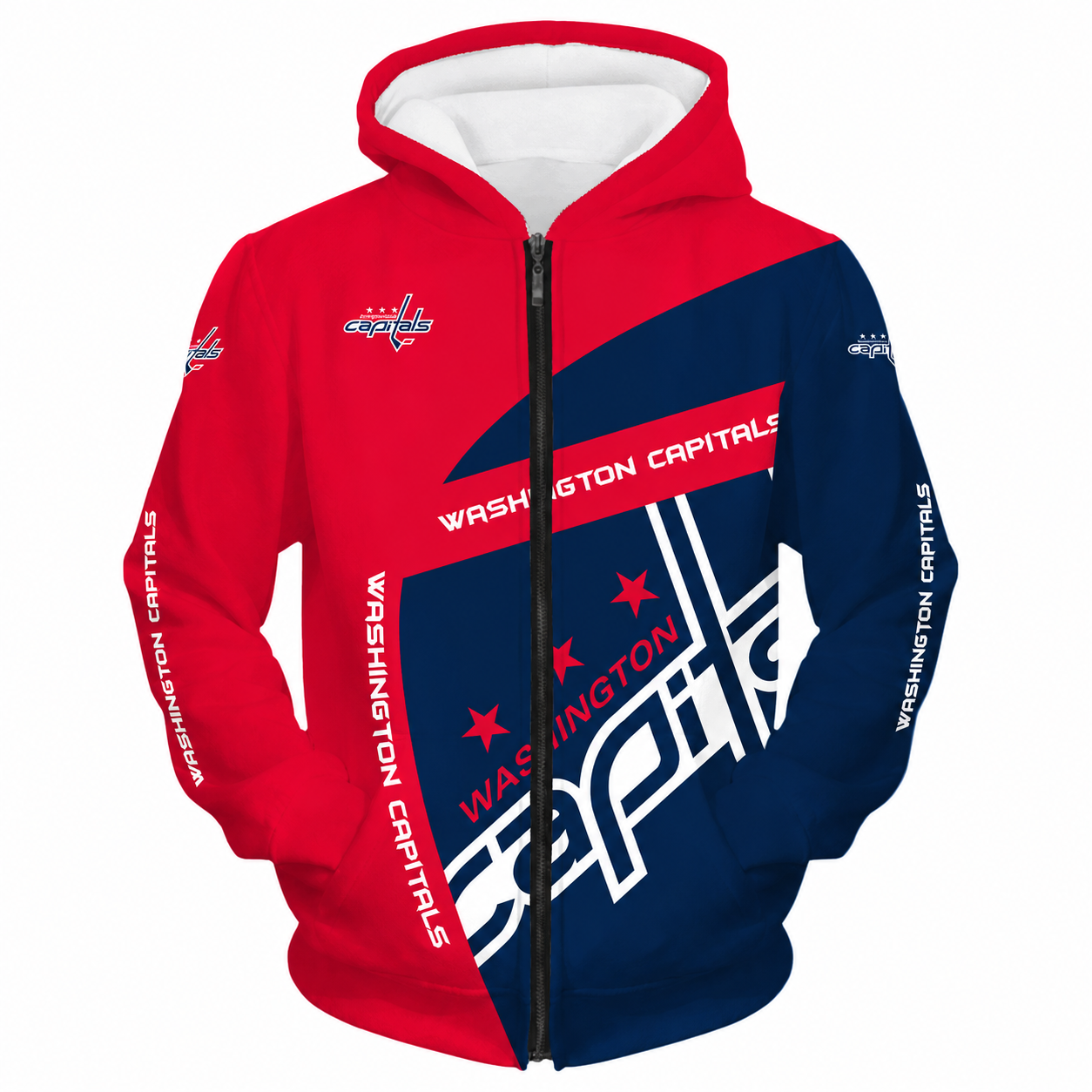 FINAL SALE - NEW CUSTOMIZED NHL10 WCP WASHINGTON CAPITALS T-SHIRT, POLO SHIRT, ZIP POLO SHIRT, SWEATSHIRT, HOODIE & ZIP HOODIE