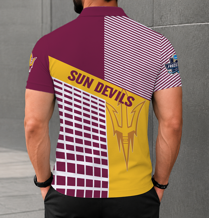 VIRAL EDITION - NEW CUSTOMIZED NCAA MFF11 ASS ARIZONA STATE SUN DEVILS POLO SHIRT
