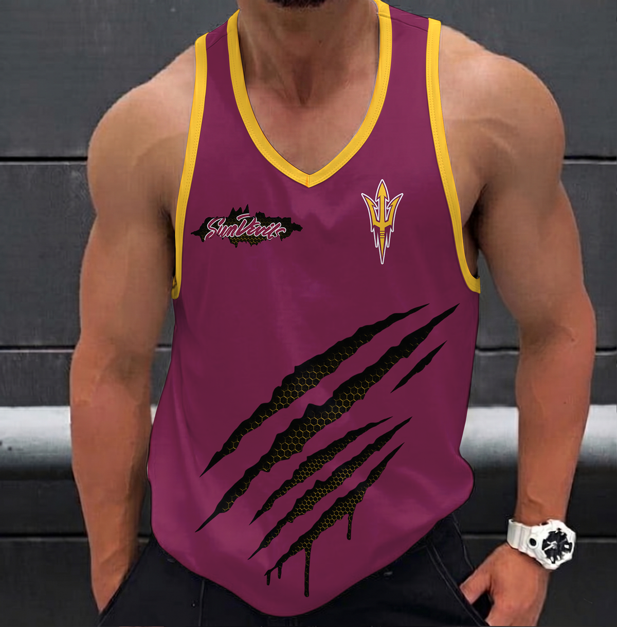 VIRAL EDITION - NEW CUSTOMIZED NCAA MFF11 ASS ARIZONA STATE SUN DEVILS UNISEX TANK TOP