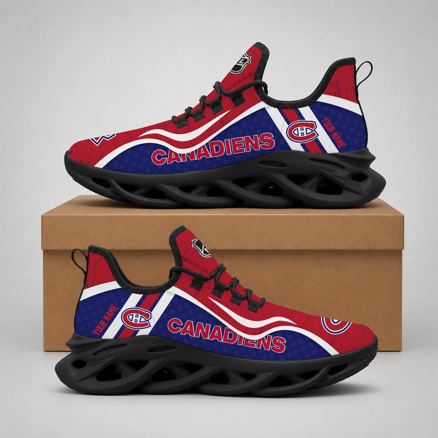 LIMITED EDITION - NEW CUSTOMIZED NHL11 MCD MONTREAL CANADIENS CLUNKY SNEAKERS