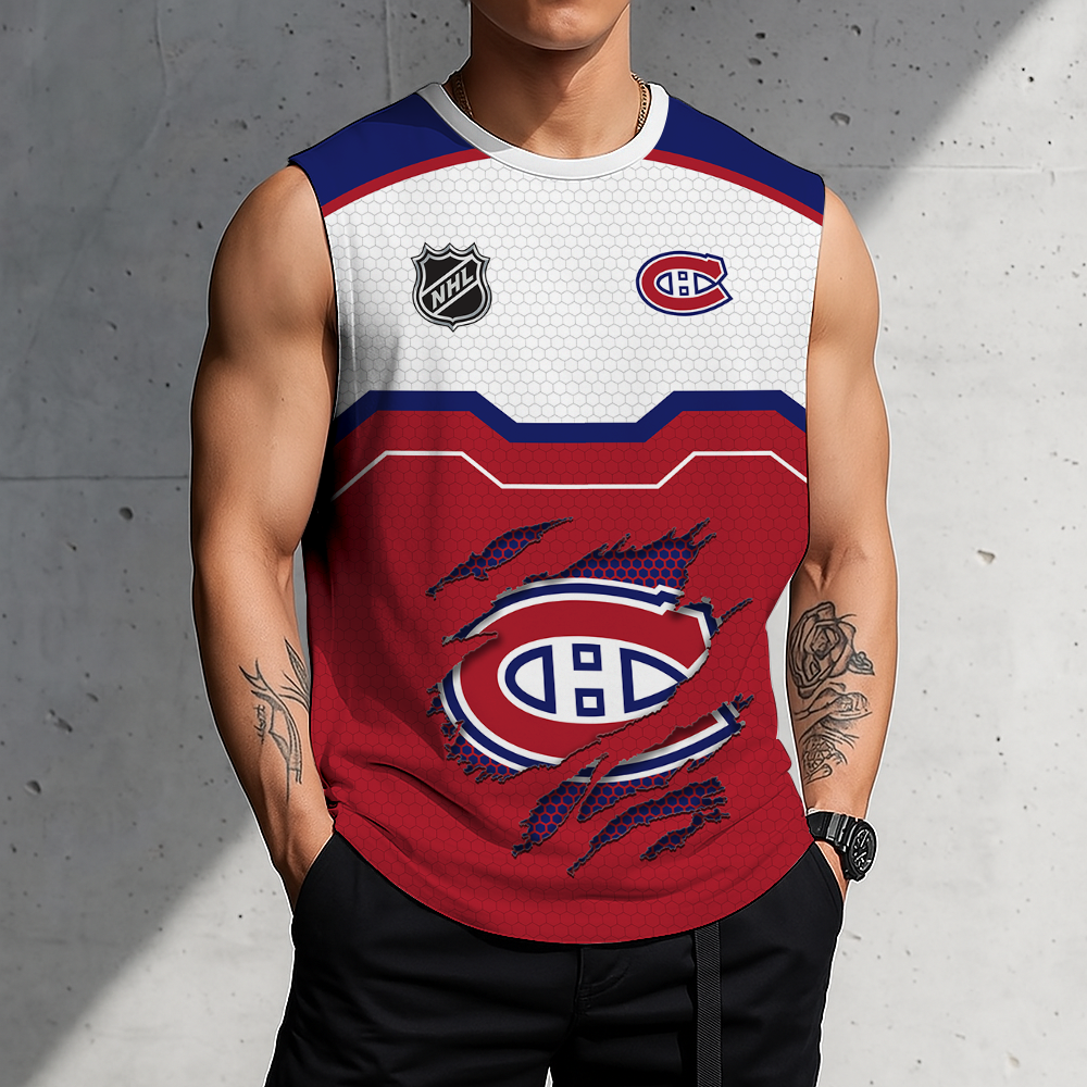 LIMITED EDITION - NEW CUSTOMIZED NHL11 MCD MONTREAL CANADIENS MEN'S GYM SHIRT