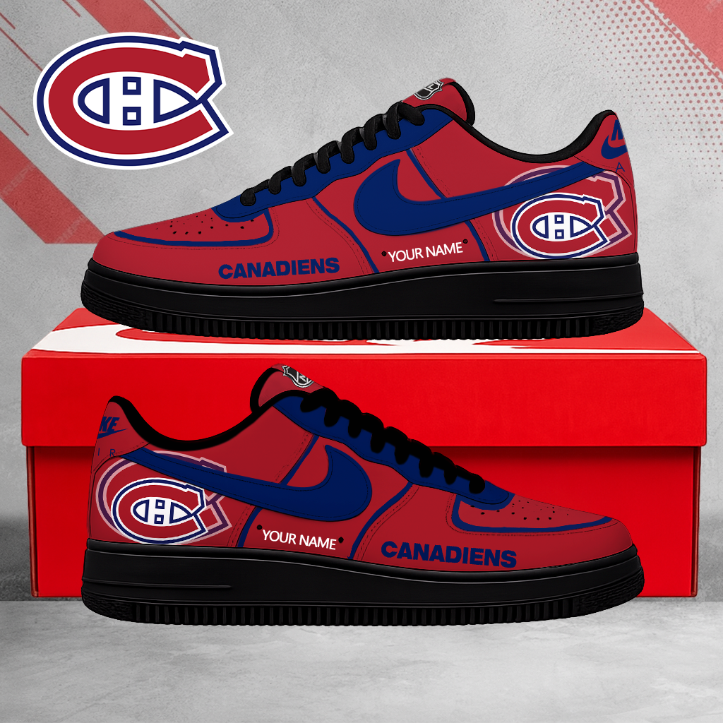 FLASH SALE - NEW CUSTOMIZED NHL11 MCD MONTREAL CANADIENS AF1 SHOES