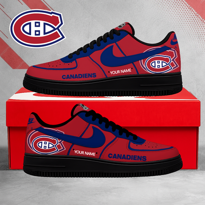 FLASH SALE - NEW CUSTOMIZED NHL11 MCD MONTREAL CANADIENS AF1 SHOES