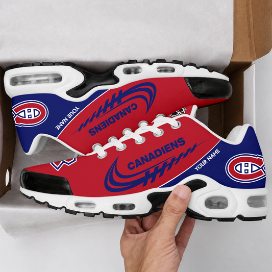 FINAL SALE - NEW CUSTOMIZED NHL11 MCD MONTREAL CANADIENS AIR MAX PLUS SNEAKERS
