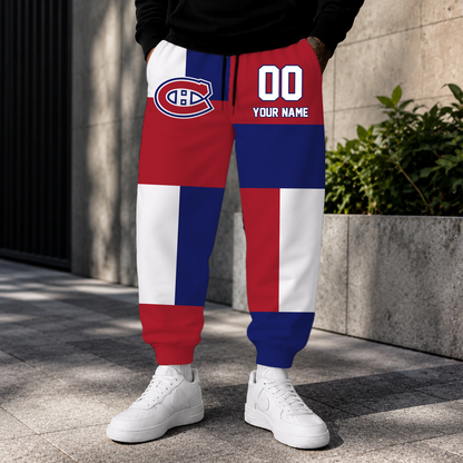 VIRAL EDITION - NEW CUSTOMIZED NHL11 MCD MONTREAL CANADIENS SWEATPANTS