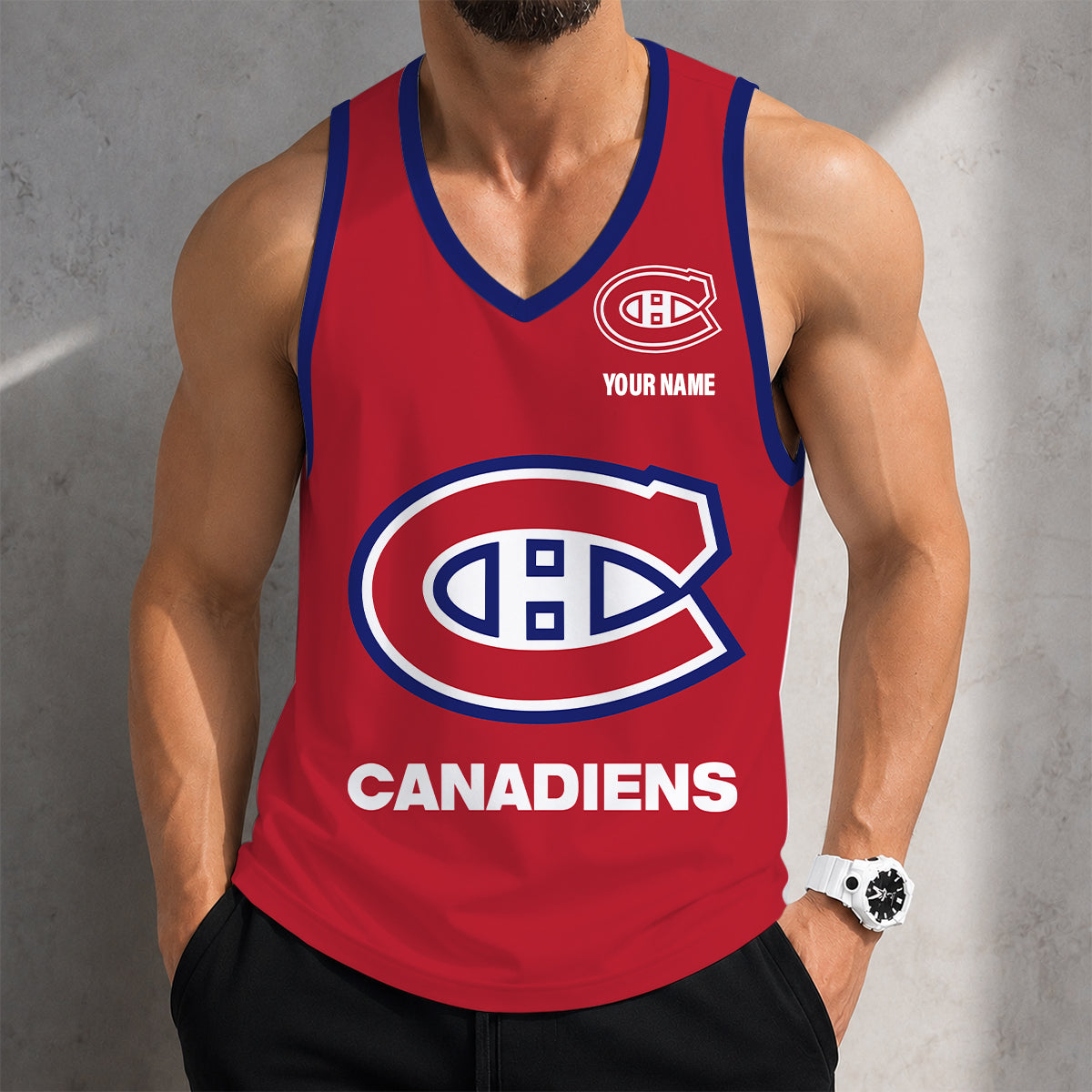 VIRAL EDITION - NEW CUSTOMIZED NHL11 MCD MONTREAL CANADIENS MEN'S TANK TOP