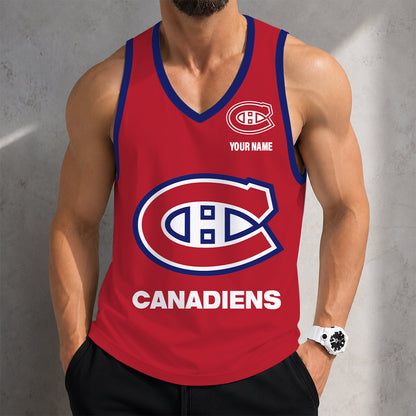 VIRAL EDITION - NEW CUSTOMIZED NHL11 MCD MONTREAL CANADIENS MEN'S TANK TOP