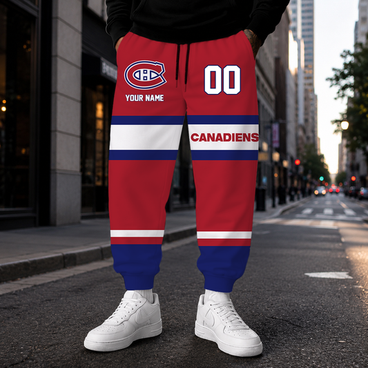 HOT DEAL - NEW CUSTOMIZED NHL11 MCD MONTREAL CANADIENS SWEATPANTS