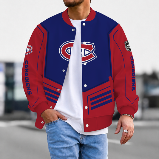 LIMITED EDITION - NEW CUSTOMIZED NHL11 MCD MONTREAL CANADIENS SATIN VARSITY JACKET & BASEBALL JACKET