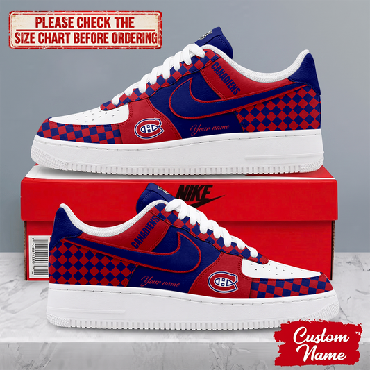 LIMITED EDITION - NEW CUSTOMIZED NHL11 MCD MONTREAL CANADIENS AF1 SHOES