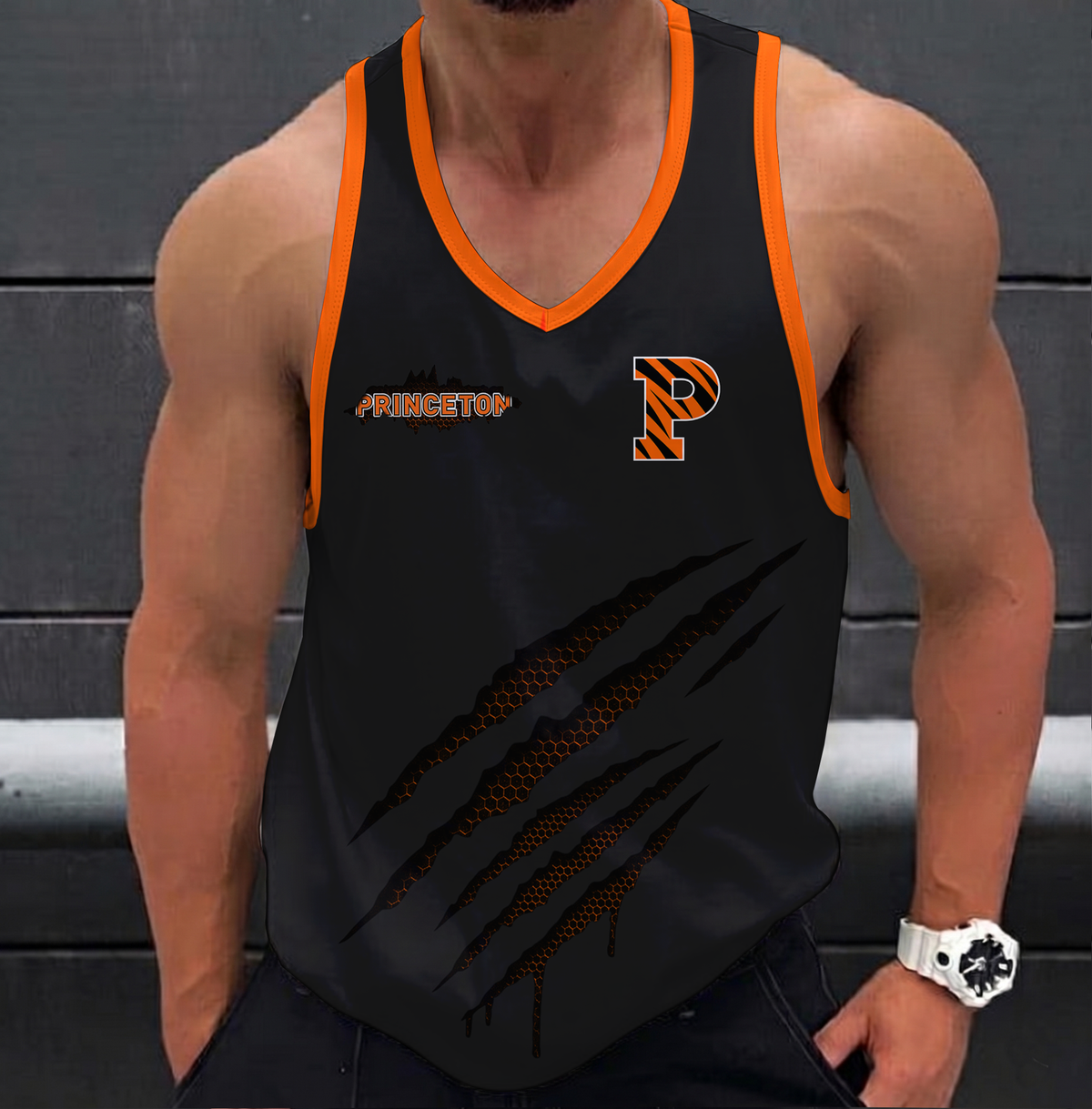 ELITE EDITION - NEW CUSTOMIZED NCAA CFH11 PRT PRINCETON TIGERS UNISEX TANK TOP