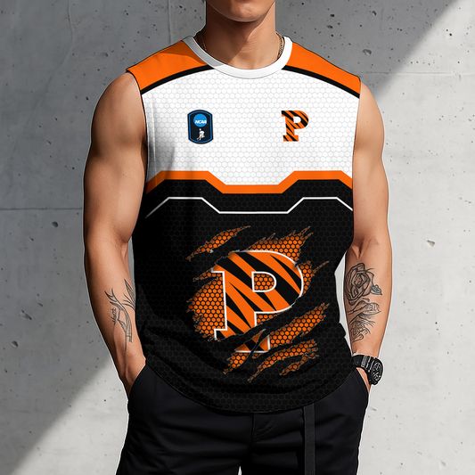 FLASH SALE - NEW CUSTOMIZED NCAA CFH11 PRT PRINCETON TIGERS MEN'S GYM SHIRT