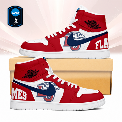 SPECIAL EDITION - NEW CUSTOMIZED NCAA CFH12 LIF LIBERTY FLAMES AIR JORDAN SNEAKERS
