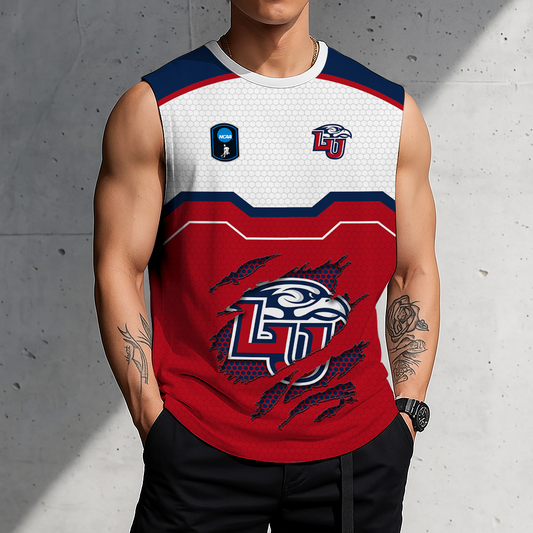 FLASH SALE - NEW CUSTOMIZED NCAA CFH12 LIF LIBERTY FLAMES MEN'S GYM SHIRT