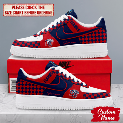 HOT DEAL - NEW CUSTOMIZED NCAA CFH12 LIF LIBERTY FLAMES AF1 SHOES
