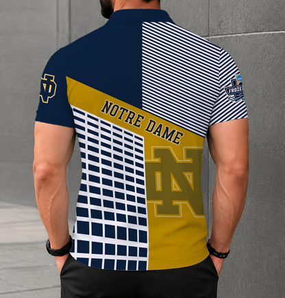 VIRAL EDITION - NEW CUSTOMIZED NCAA MFF12 NFI NOTRE DAME FIGHTING IRISH POLO SHIRT