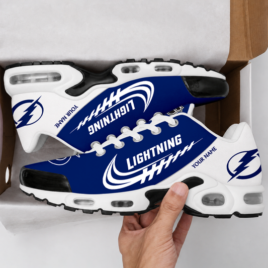FINAL SALE - NEW CUSTOMIZED NHL12 TPL TAMPA BAY LIGHTNING AIR MAX PLUS SNEAKERS