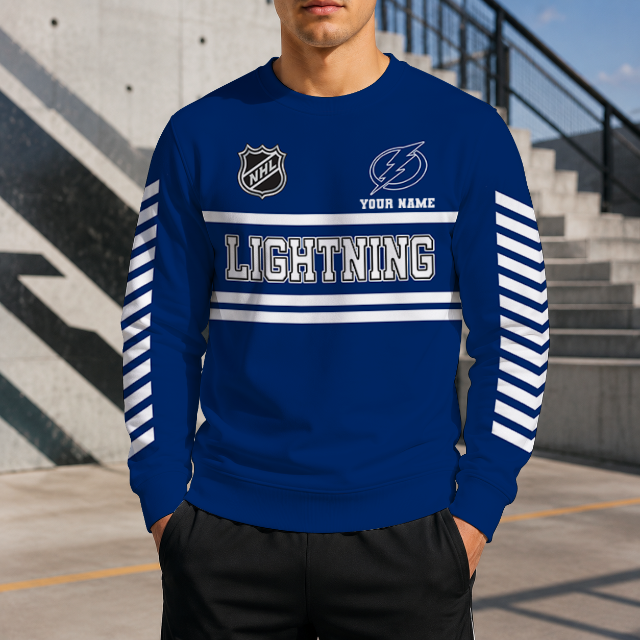 VIRAL EDITION - NEW CUSTOMIZED NHL12 TPL TAMPA BAY LIGHTNING UNISEX SWEATSHIRT