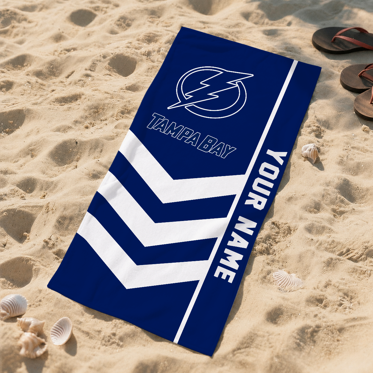VIRAL EDITION - NEW CUSTOMIZED NHL12 TPL TAMPA BAY LIGHTNING BEACH TOWEL