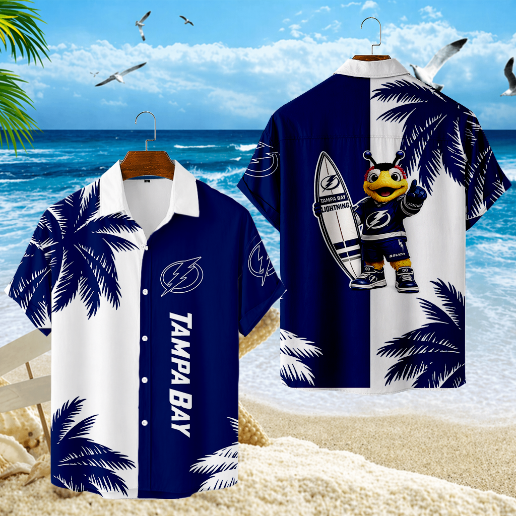 LIMITED EDITION - NEW CUSTOMIZED NHL12 TPL TAMPA BAY LIGHTNING UNISEX HAWAIIAN SHIRT