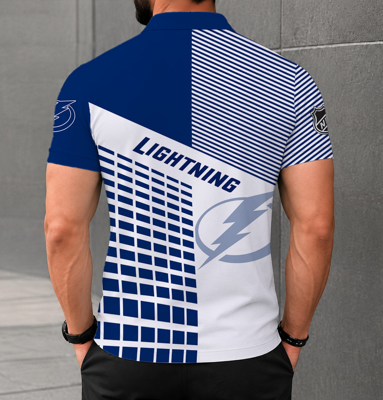 VIRAL EDITION - NEW CUSTOMIZED NHL12 TPL TAMPA BAY LIGHTNING POLO SHIRT