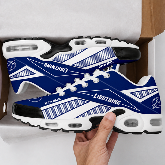 FLASH SALE - NEW CUSTOMIZED NHL12 TPL TAMPA BAY LIGHTNING AIR MAX PLUS SNEAKERS
