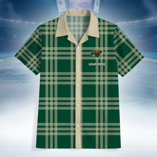LIMITED EDITION - NEW CUSTOMIZED NHL13 MNW MINNESOTA WILD UNISEX HAWAIIAN SHIRT